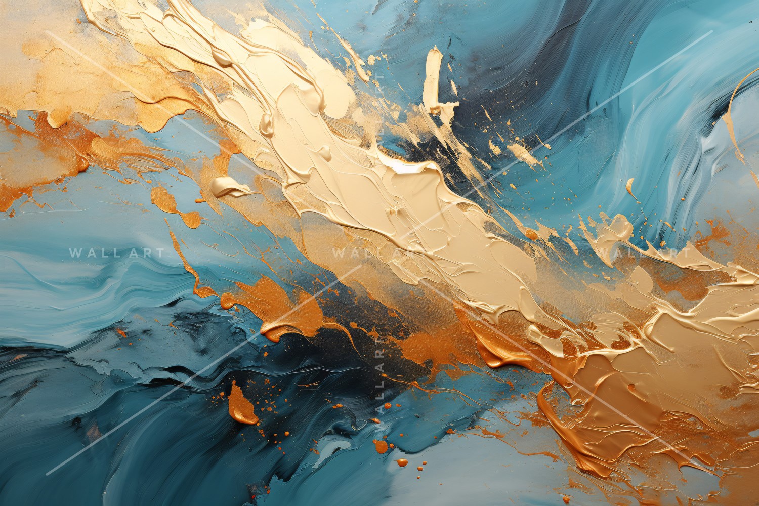 Abstract Art Golden Foil Elegance 44