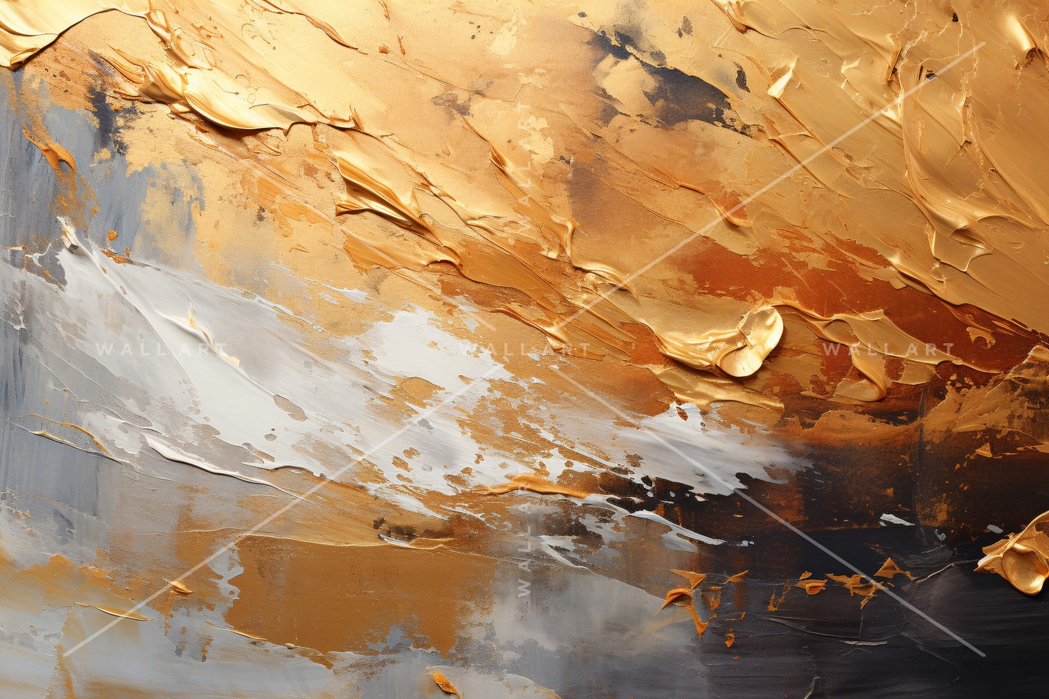 Golden Foil Art Abstract Expressions 45