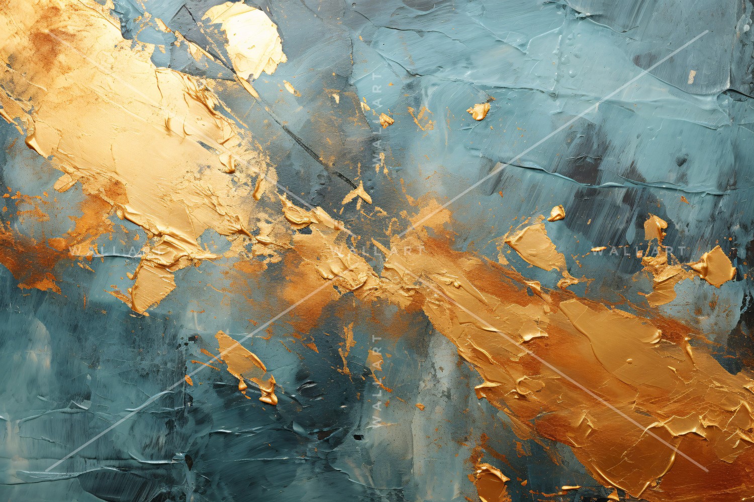 Golden Foil Brush Strokes Artistic Expression 46