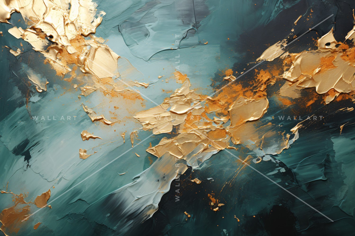 Golden Foil Art Abstract Expressions 48