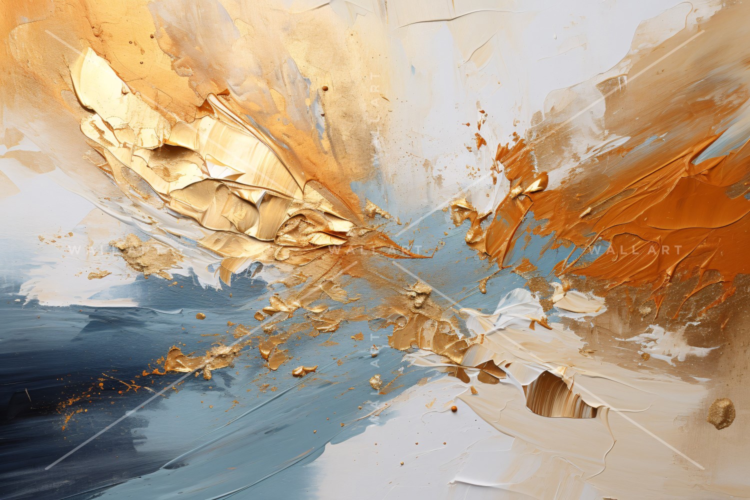 Abstract Art Golden Foil Elegance 49