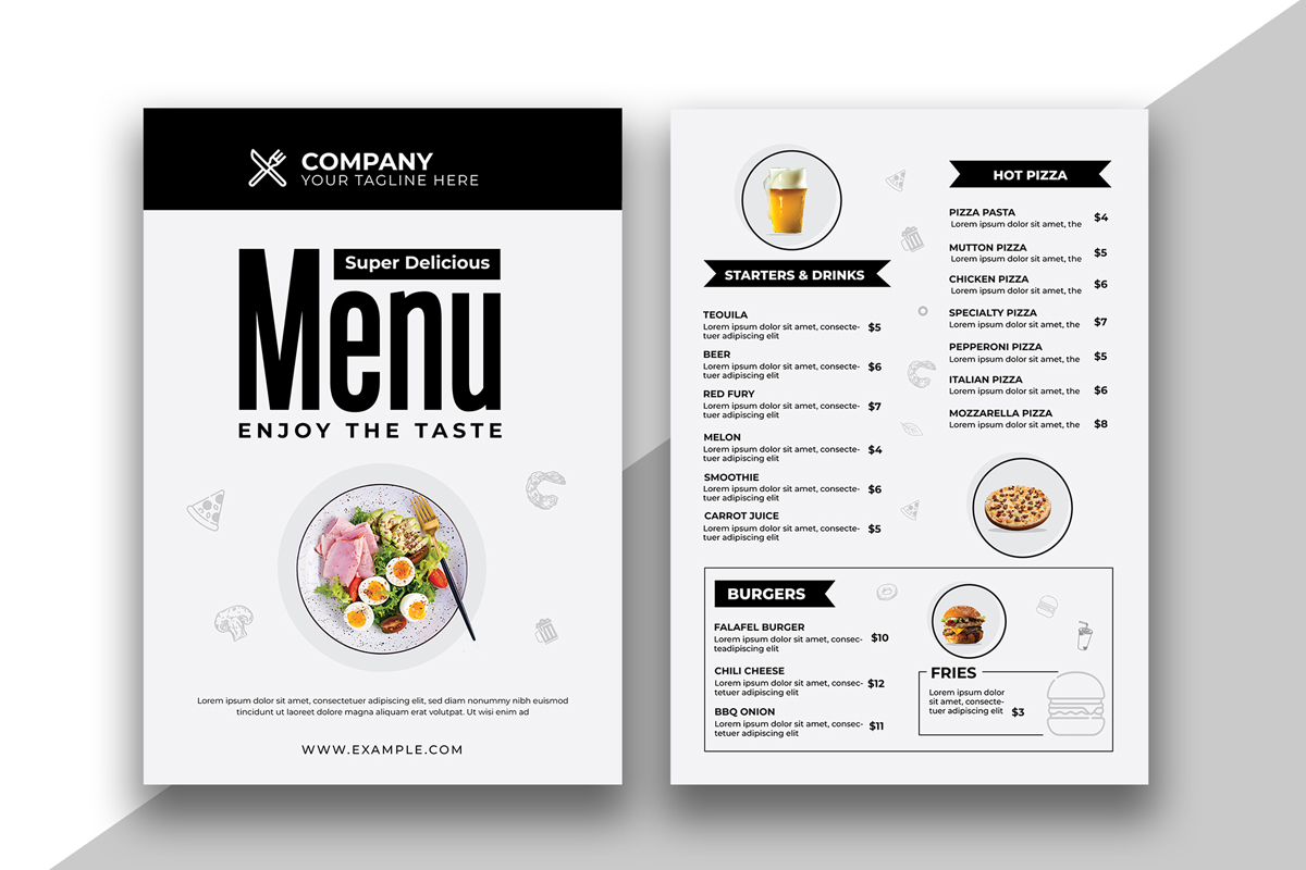 Creative Fast Food Menu Template