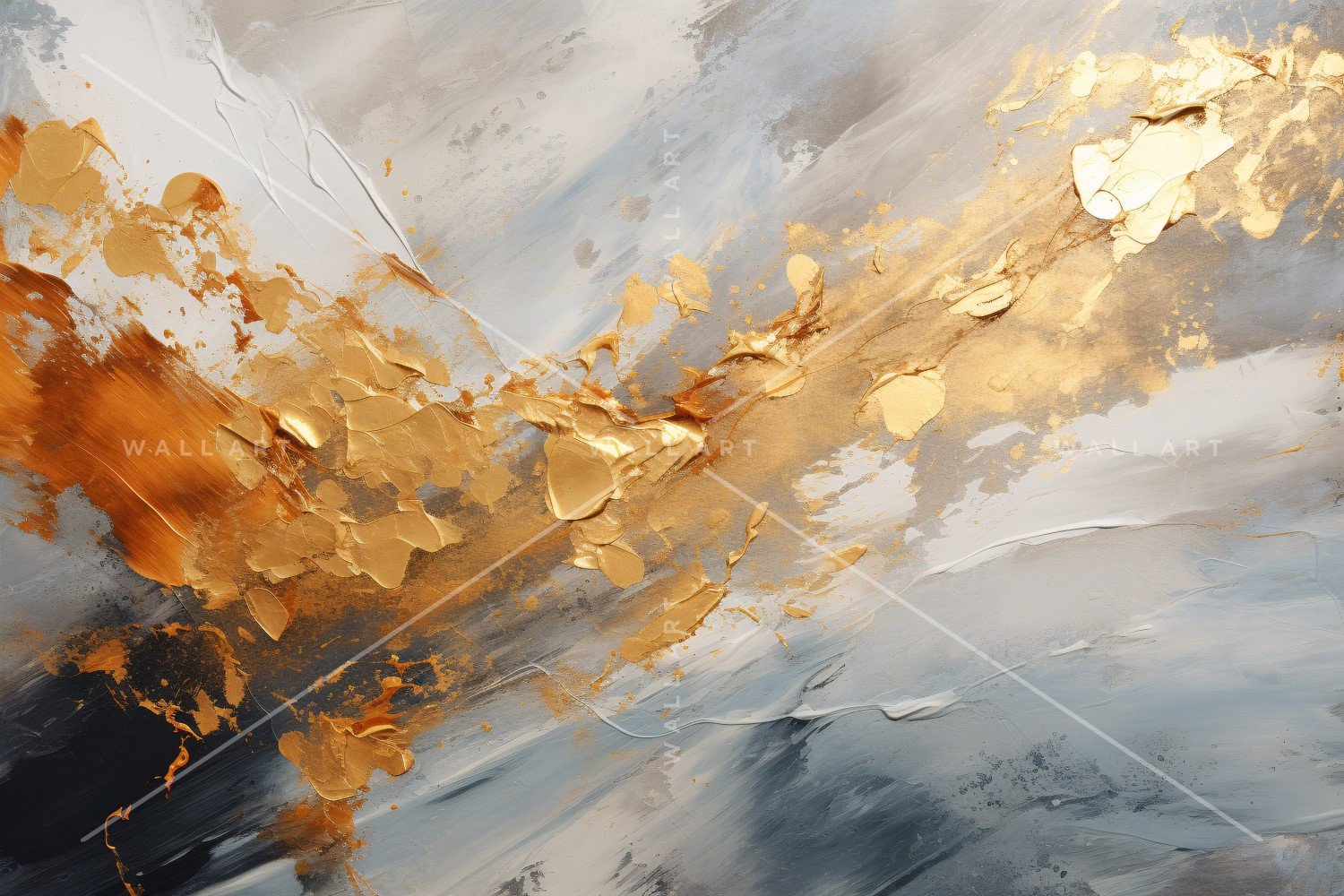 Abstract Art Golden Foil Elegance 51