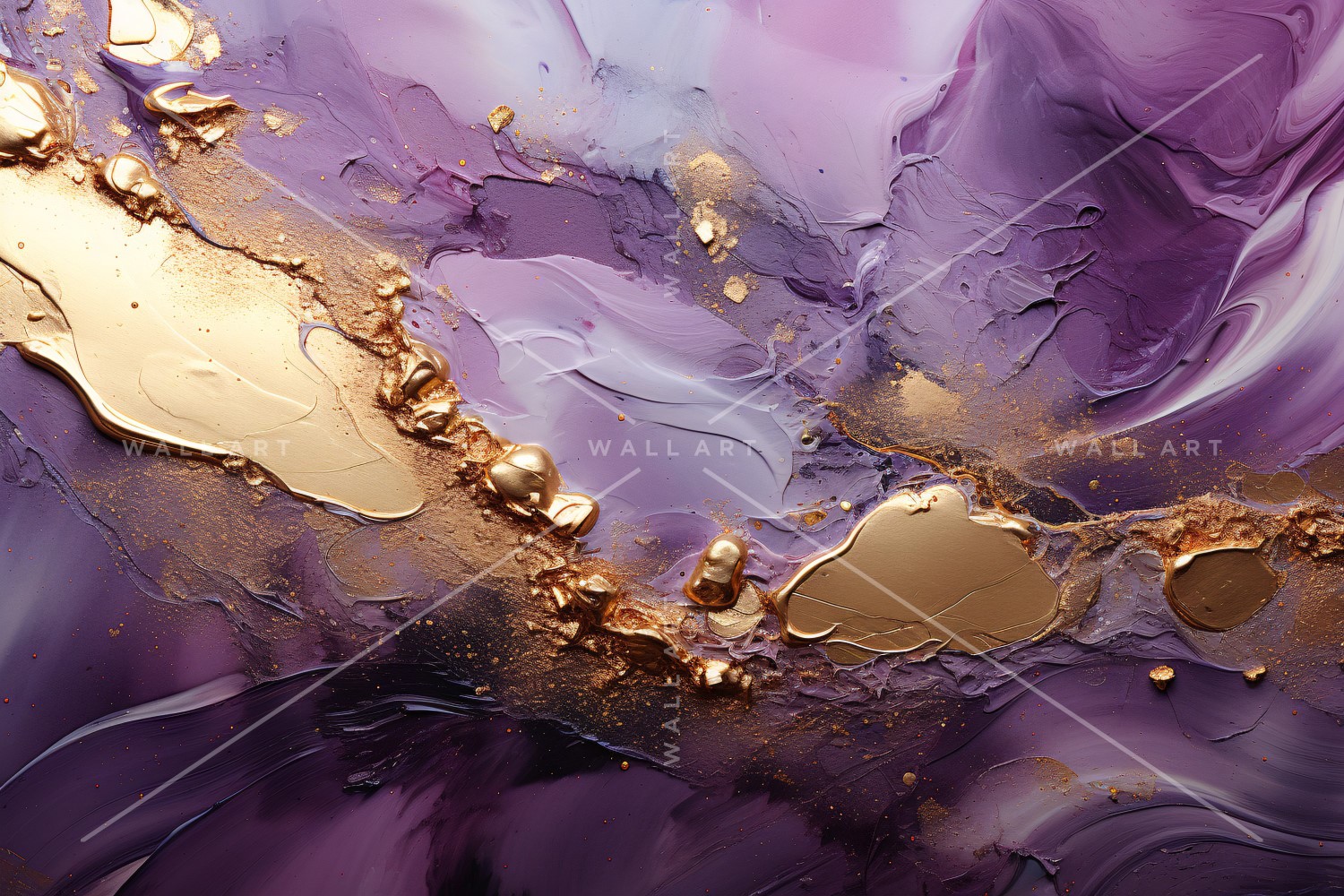 Abstract Art Golden Foil Elegance 54