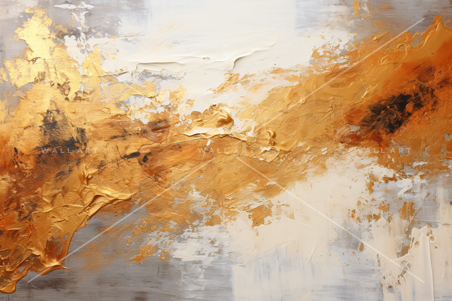 Golden Foil Art Abstract Expressions 55