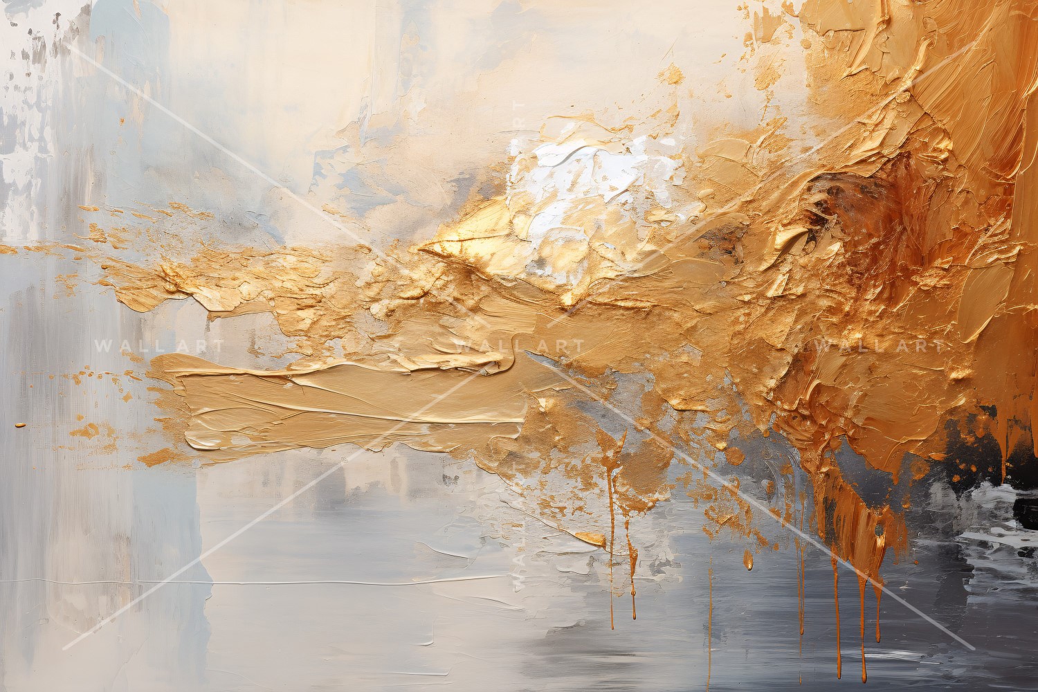 Abstract Art Golden Foil Elegance 56