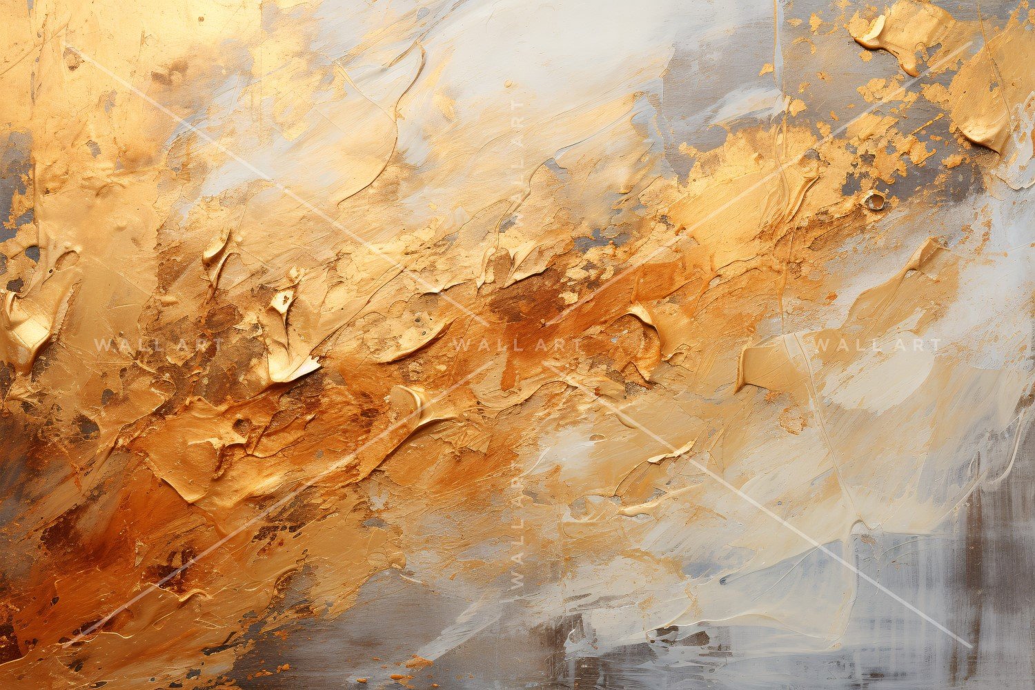 Golden Foil Art Abstract Expressions 57