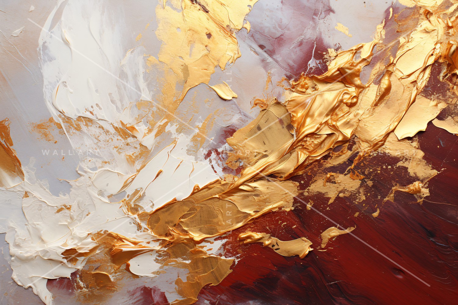 Abstract Art Golden Foil Elegance 58