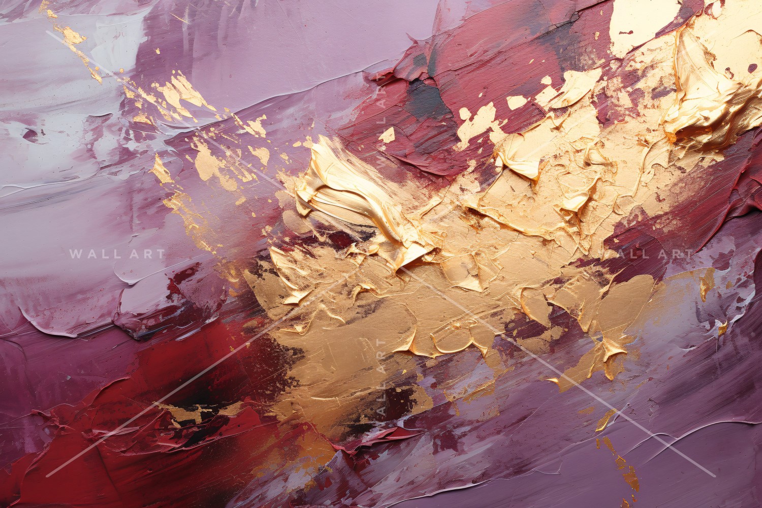 Golden Foil Brush Strokes Artistic Expression 59