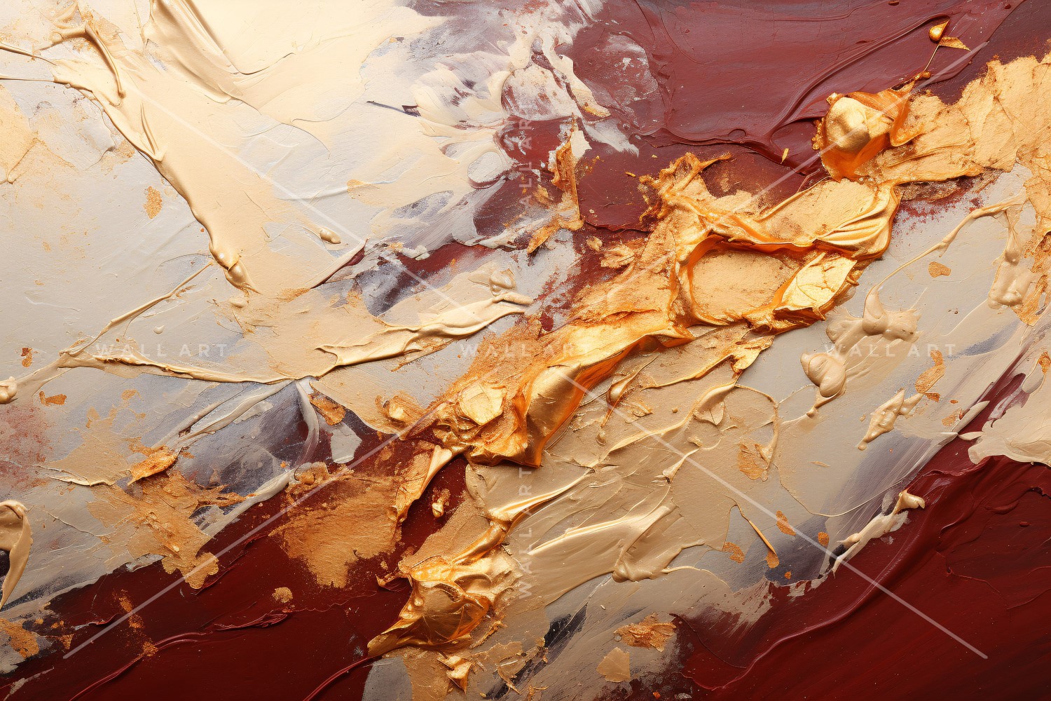 Golden Foil Art Abstract Expressions 59