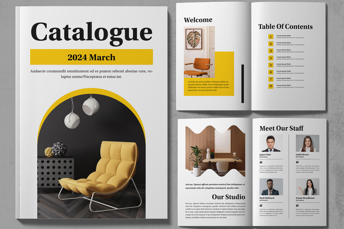 Yellow Catalogue Design Template