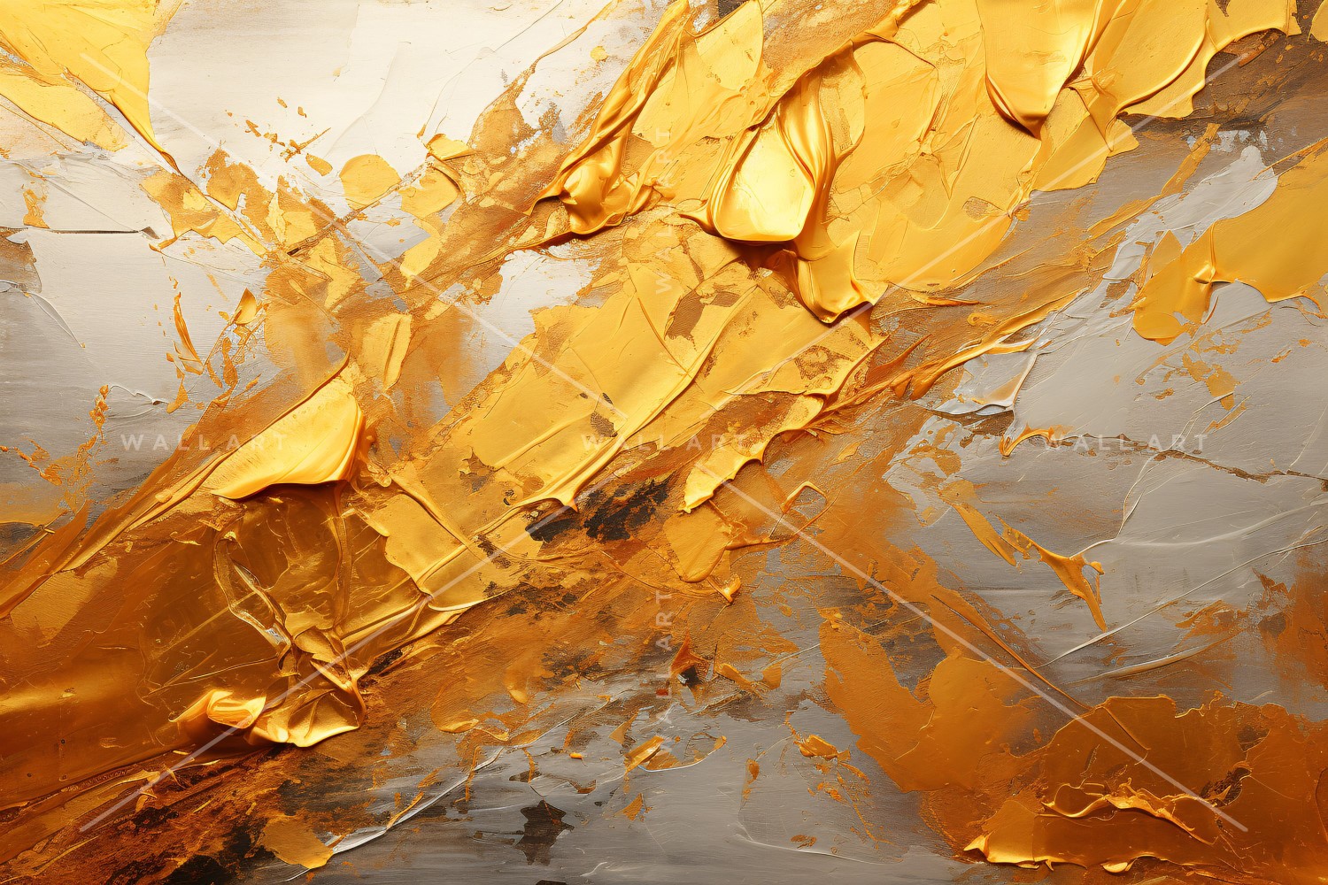 Abstract Art Golden Foil Elegance 61