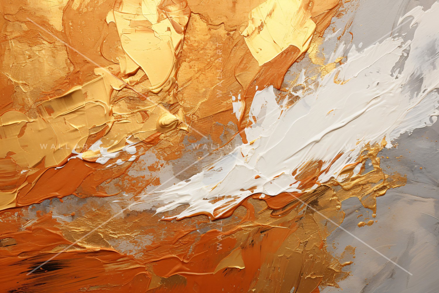 Golden Foil Art Abstract Expressions 61