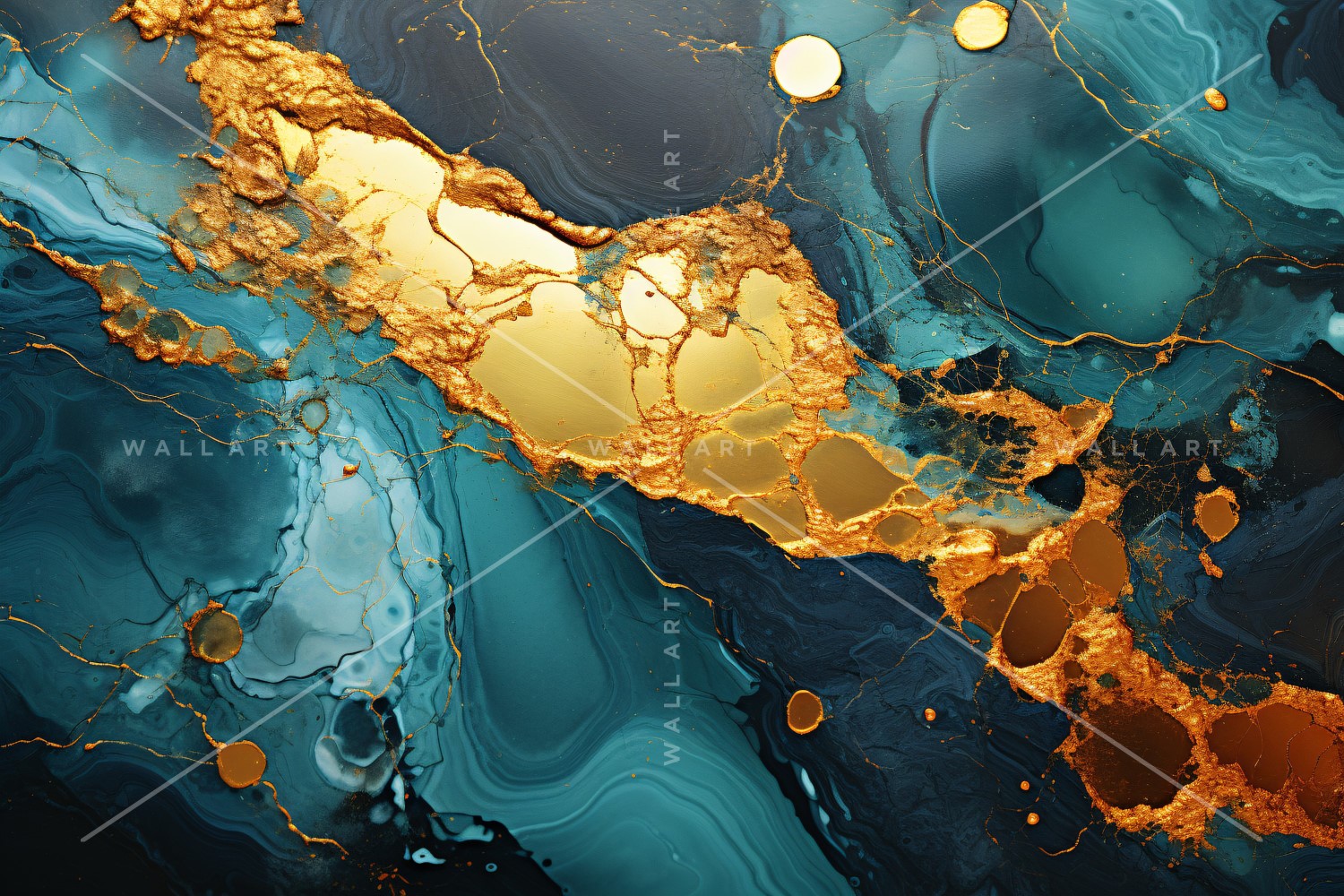 Abstract Art Golden Foil Elegance 63