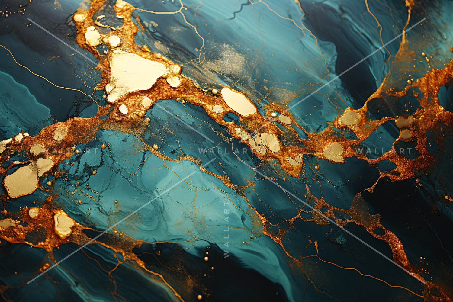 Golden Foil Art Abstract Expressions 63