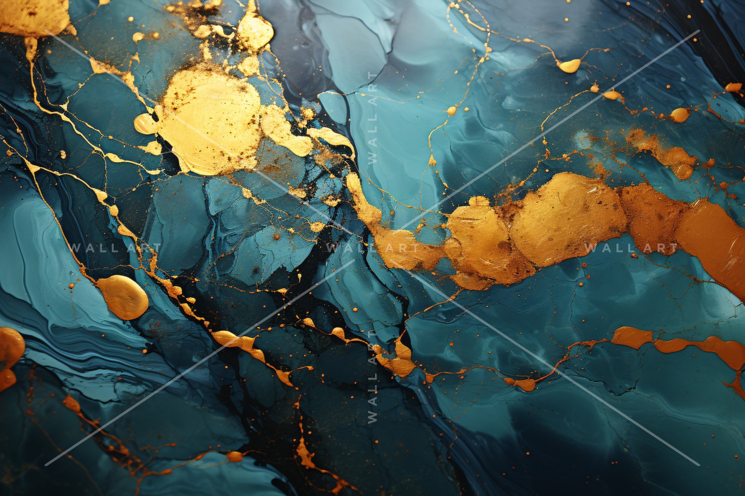 Golden Foil Art Abstract Expressions 64
