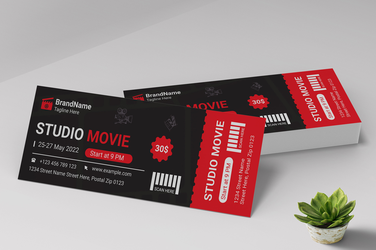 Movie Ticket Template Layout