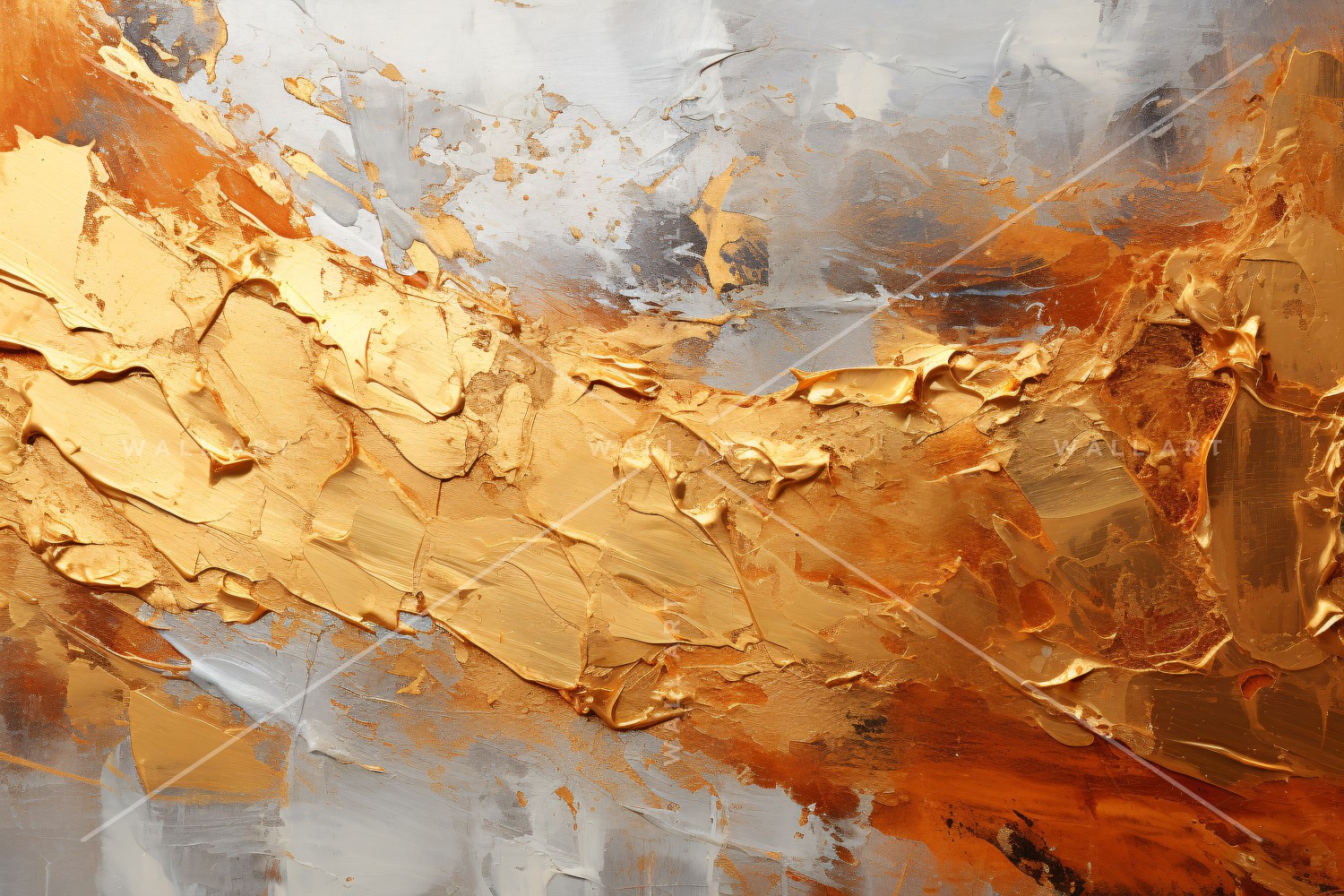 Golden Foil Art Abstract Expressions 67