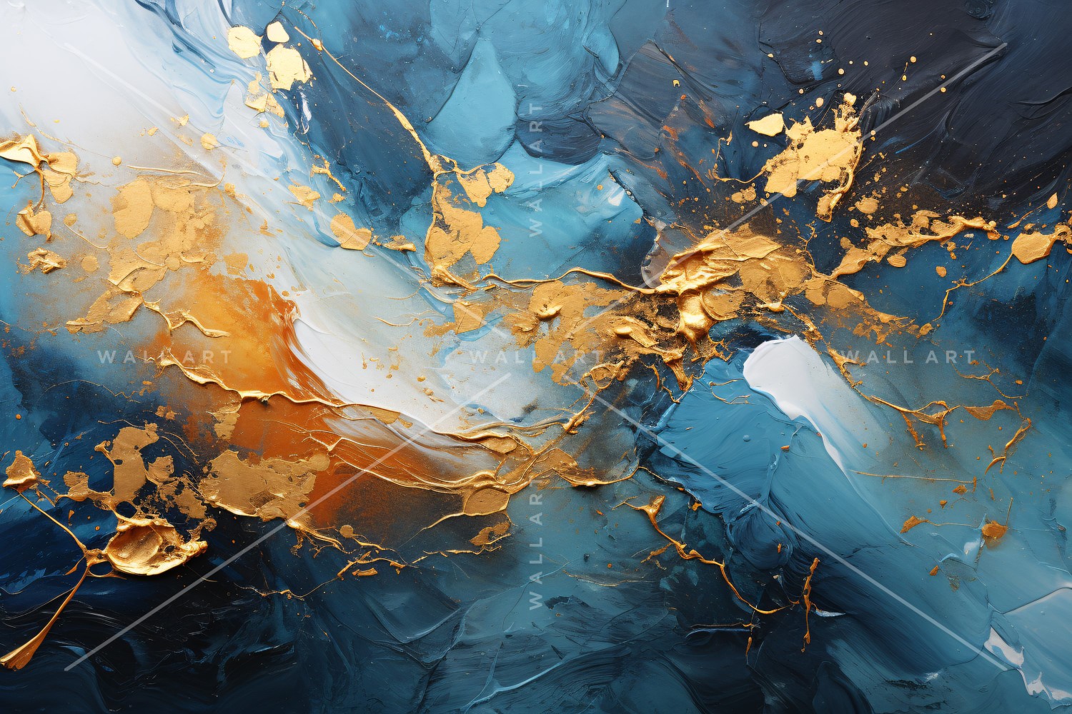 Golden Foil Art Abstract Expressions 70