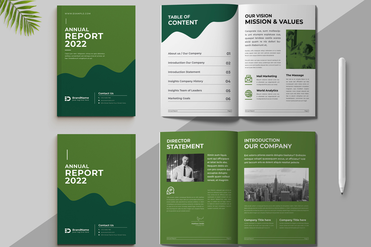Annual Report Template InDesign