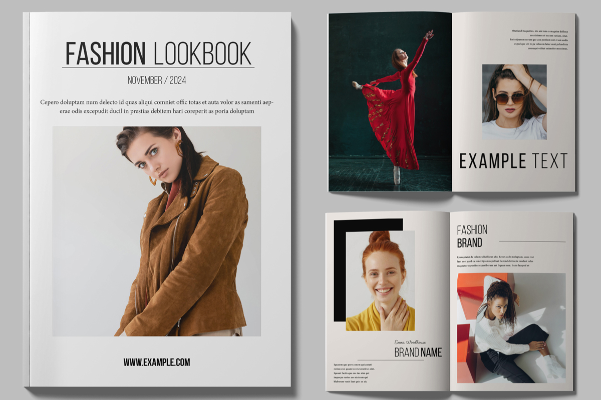 Fashion Look Book Design Template Layout