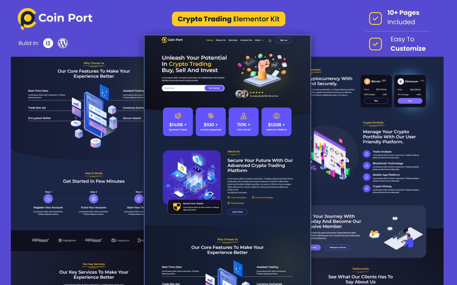 Coin Port - Crypto Currency & Trading Elementor Kit