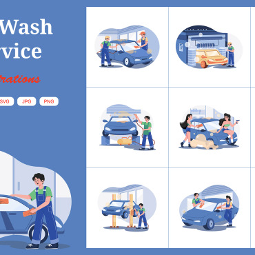 Service Vehicle Illustrations Templates 381328