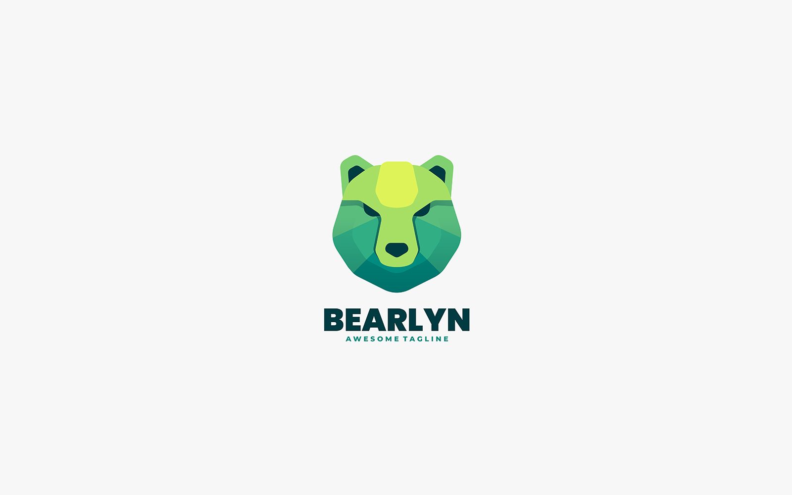 Bear Simple Mascot Logo Template 1