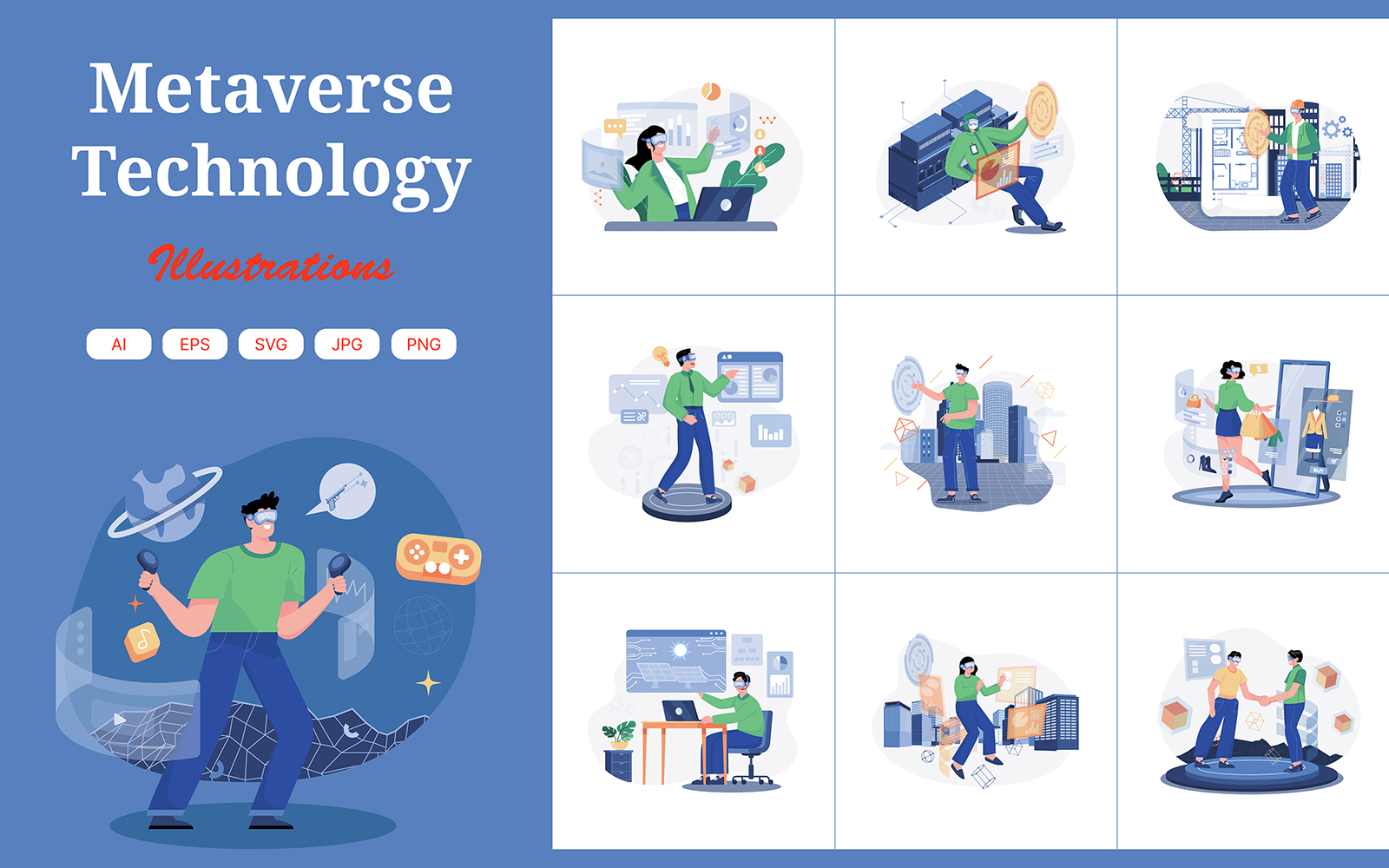 M479_Metaverse Technology Illustration Pack