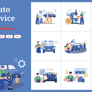 Mechanic Car Illustrations Templates 381553