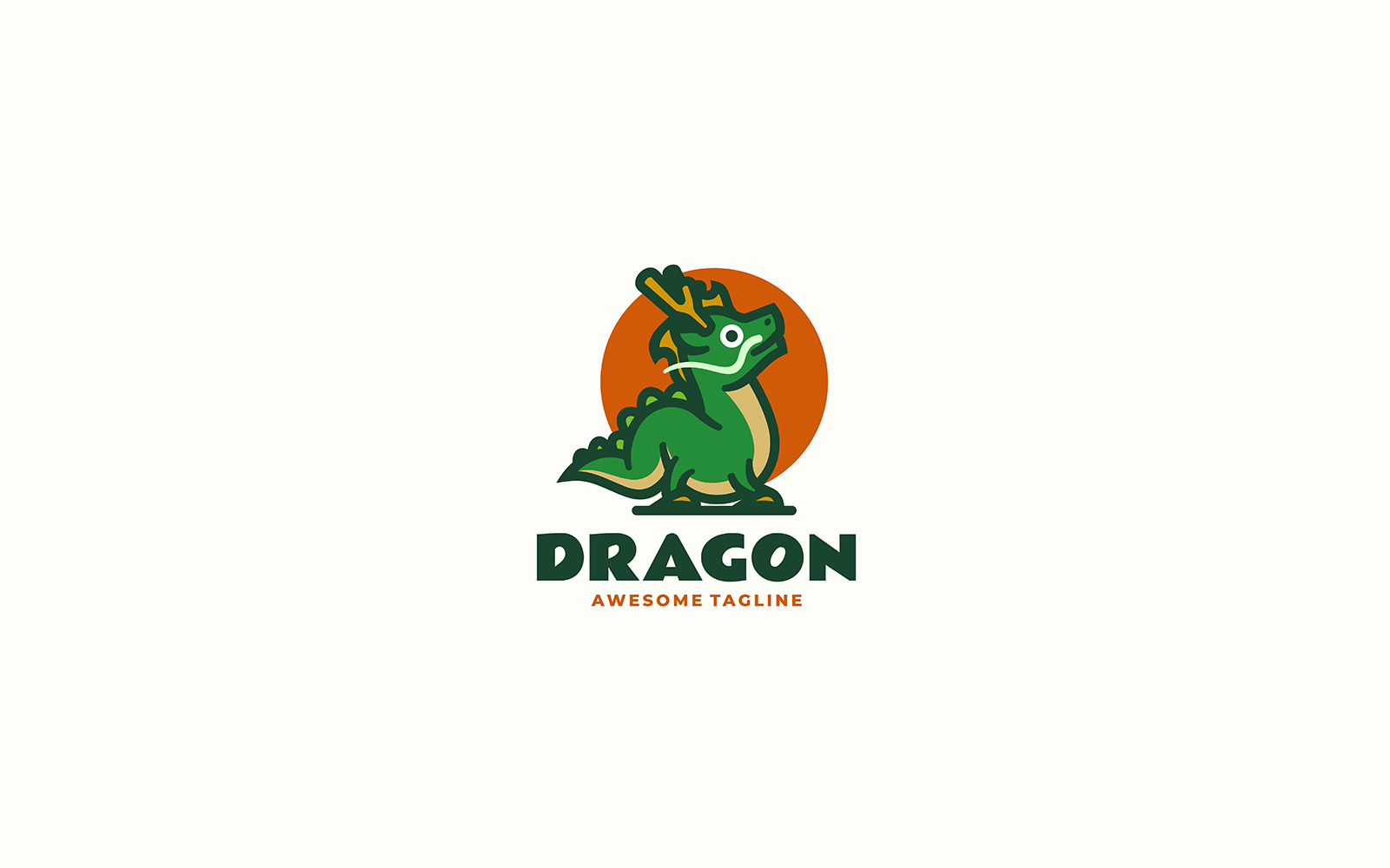 Dragon Mascot Cartoon Logo 1