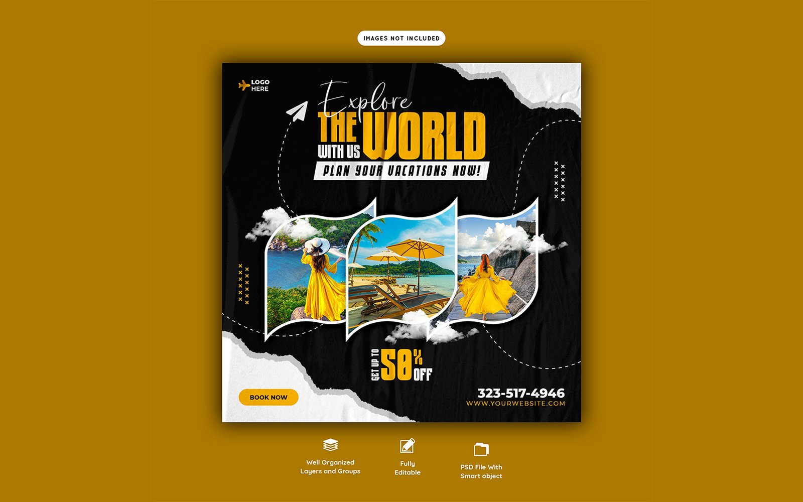 Travel Social Media Post   Template