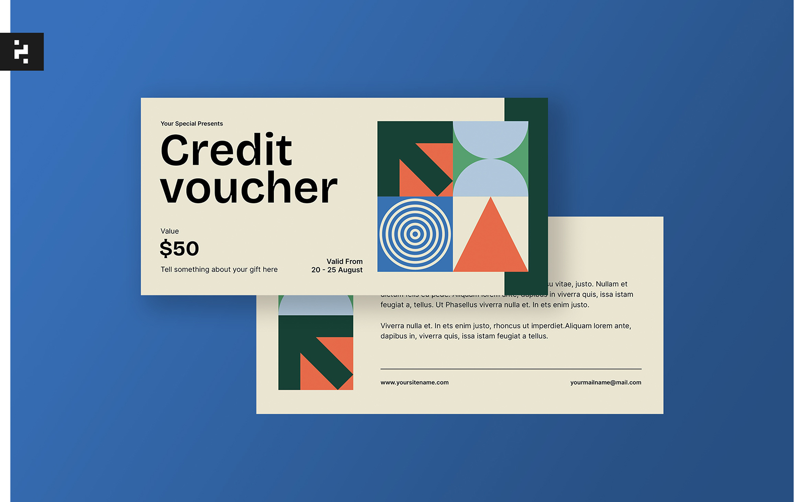 Credit Voucher Modern Creative