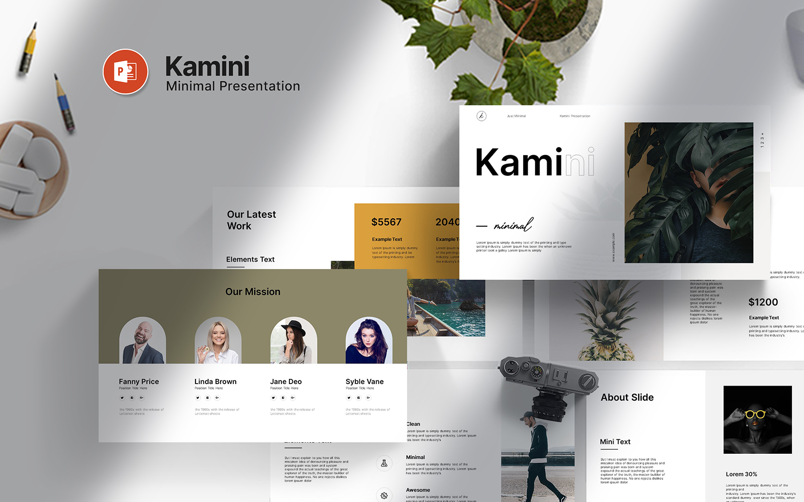 Kamini Minimal Powerpoint Presentation