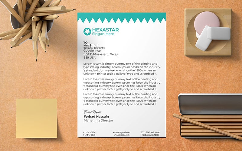 Modern Company Letterhead Design_V_180