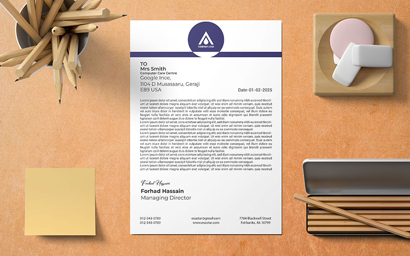 Company Letterhead Design Template_180