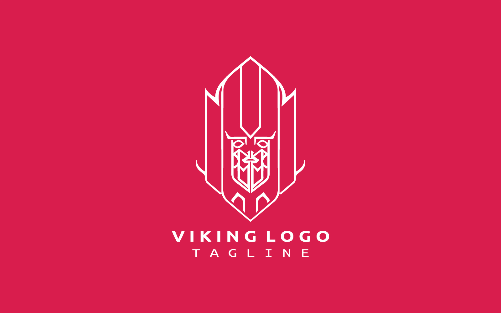 Viking Logo Design Vector Template V2