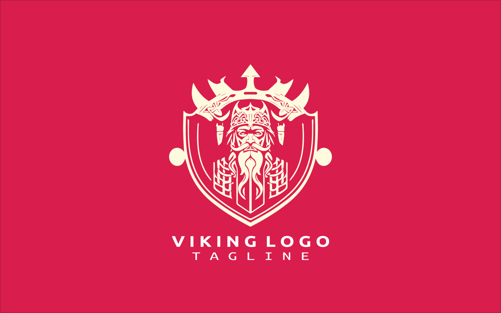 Viking Logo Design Vector Template V3