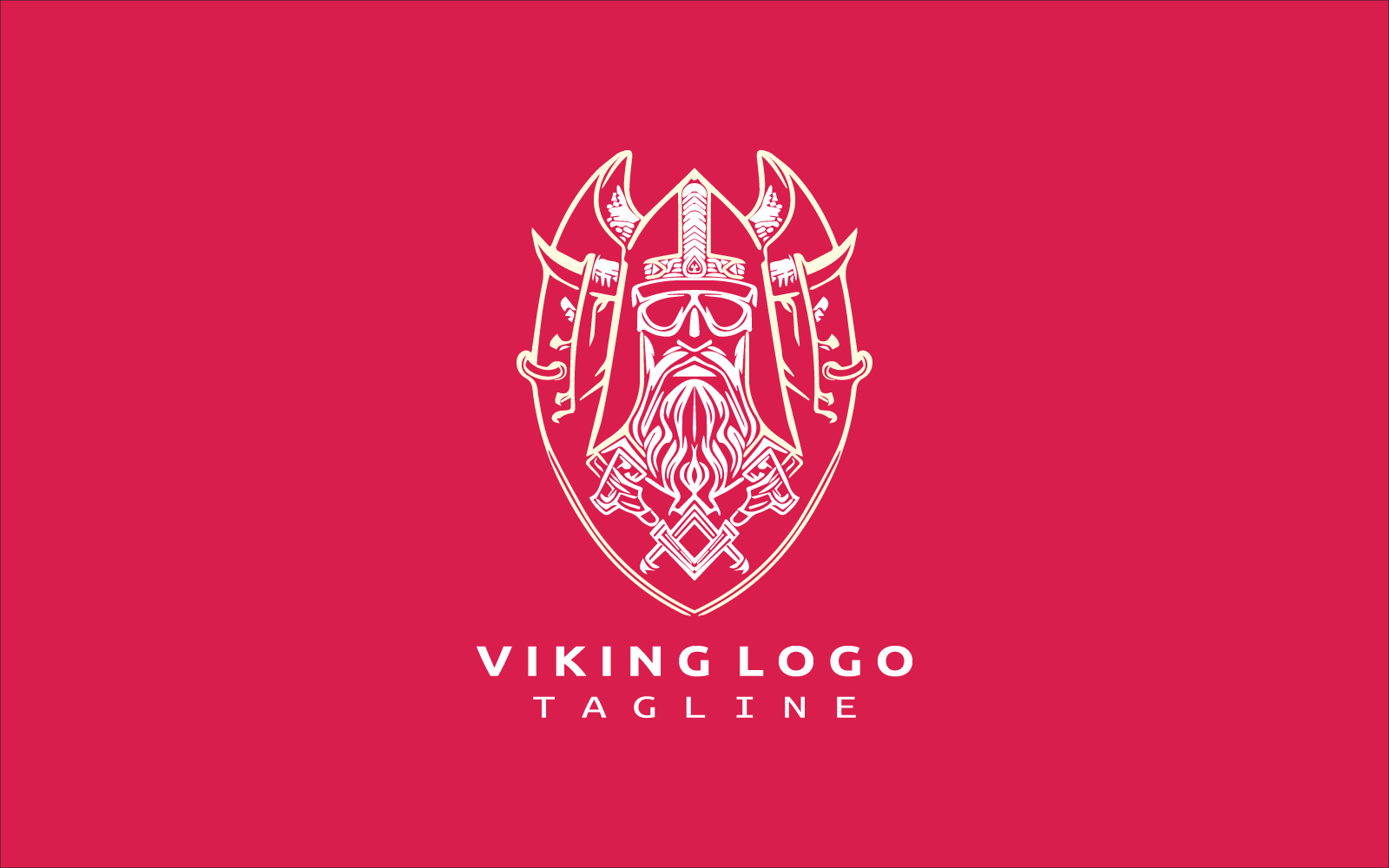Viking Logo Design Vector Template V4