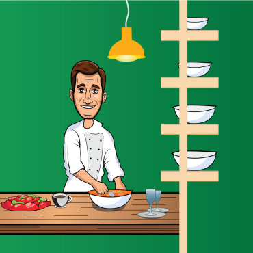 Cafe Chef Illustrations Templates 381936
