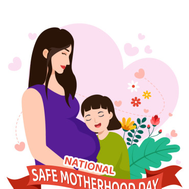 Safe Motherhood Illustrations Templates 381961