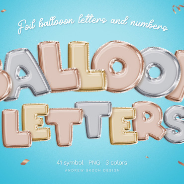 Balloon Letters Illustrations Templates 382010