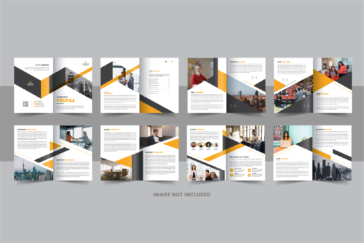 16 page corporate company profile brochure design