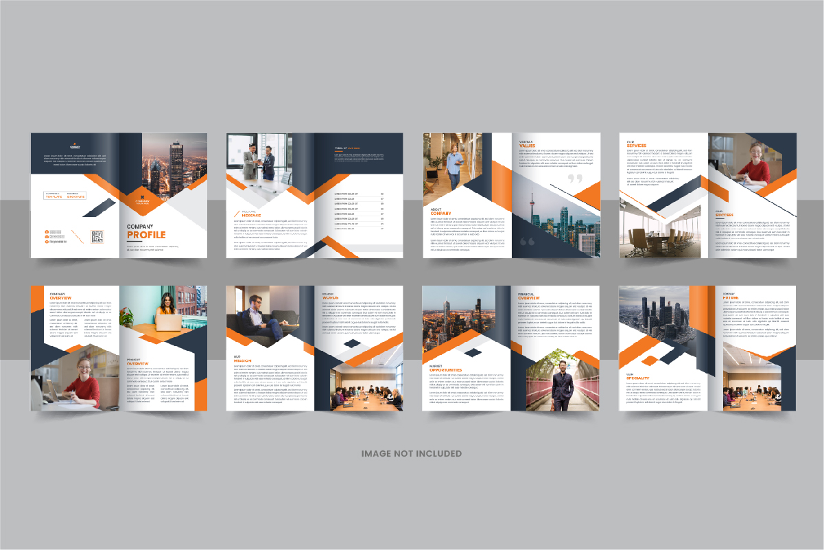 16 page corporate company profile brochure template design