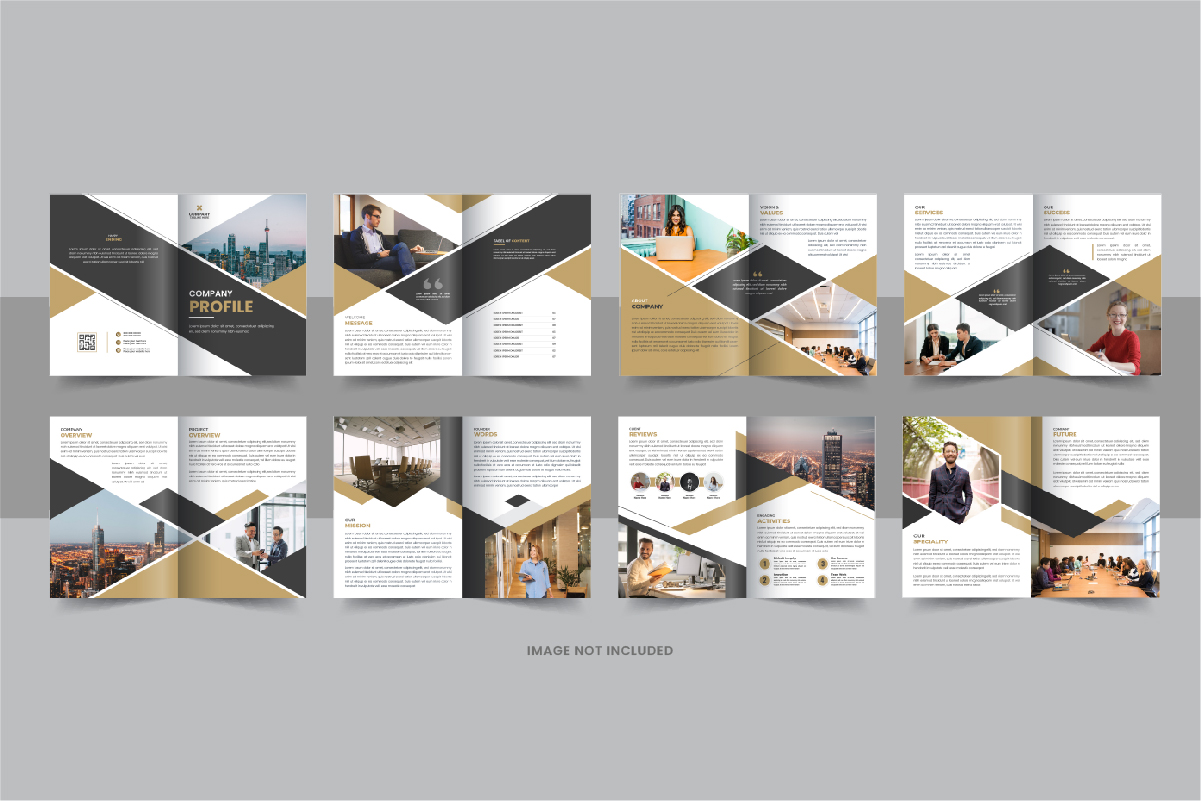 16 page corporate company profile brochure layout