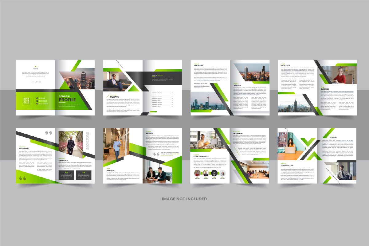 16 page corporate company profile brochure template layout