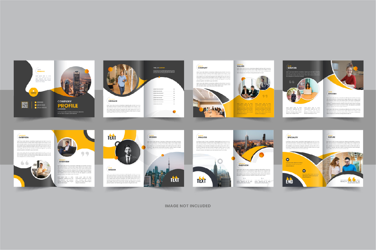 16 page corporate company profile brochure design template layout