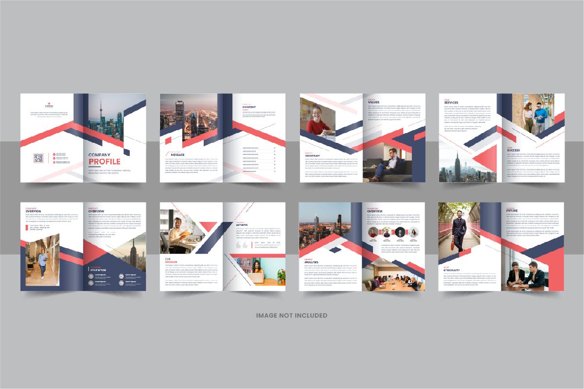 16 page corporate company profile brochure template design layout