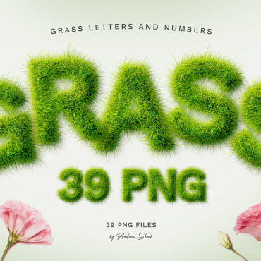 Letters Grass Illustrations Templates 382043