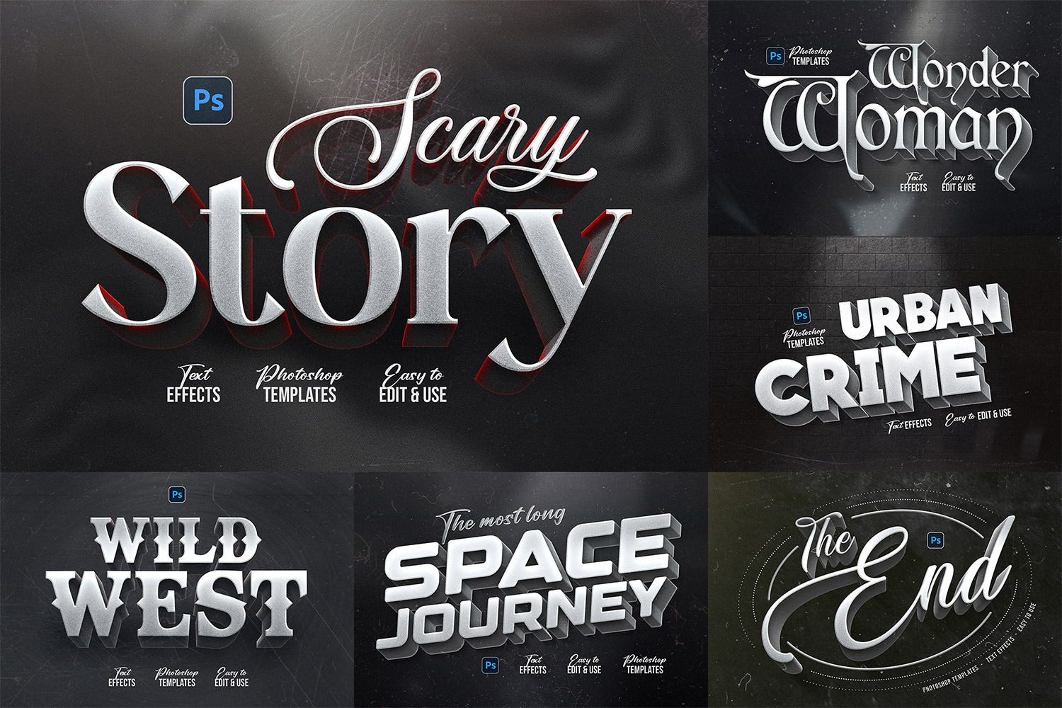 Old Movie Title Photoshop Templates